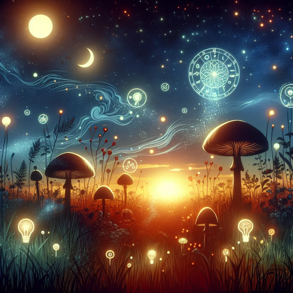 Dream Interpretation: Seeing a Field of Glowing Mushrooms at Night—Unveiling Dusk's Mystical Messages